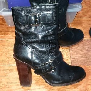 Motorcycle black leather boots 👢 👌 😍